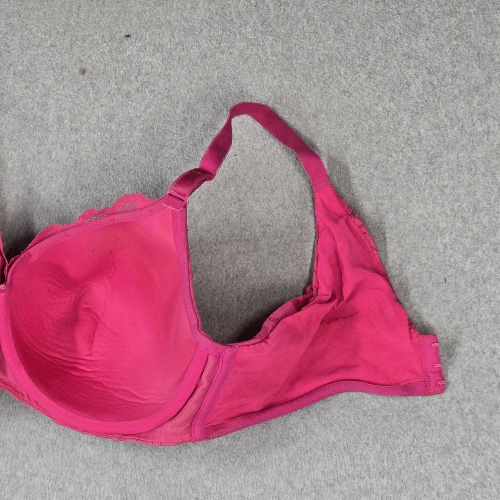 Torrid Curve Women Bra 40DD Pink Floral Full Coverage Underwired Lace